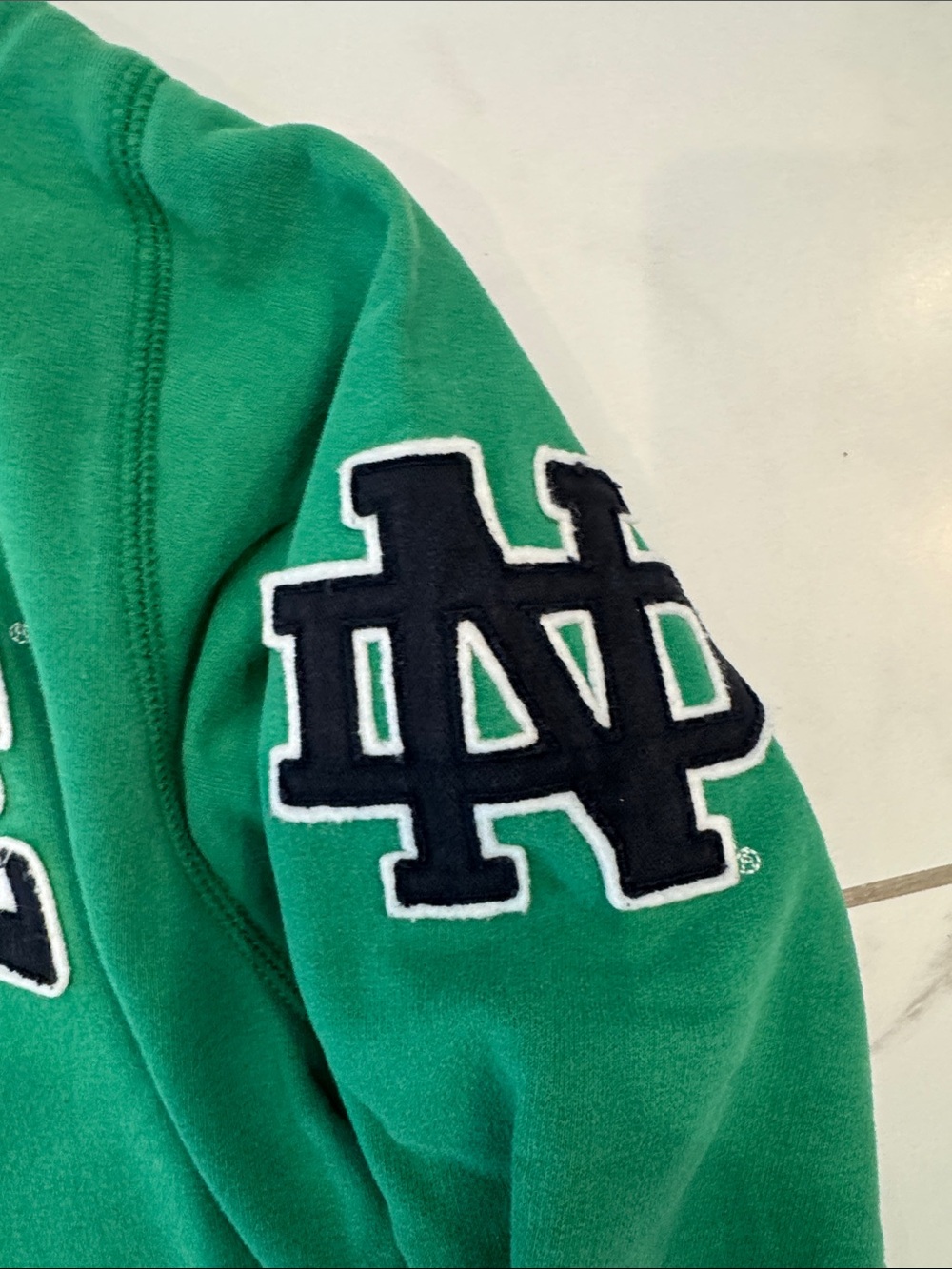 47 Brand NOTRE DAME 1/4 Zip-Front Pullover - Picture 3 of 5